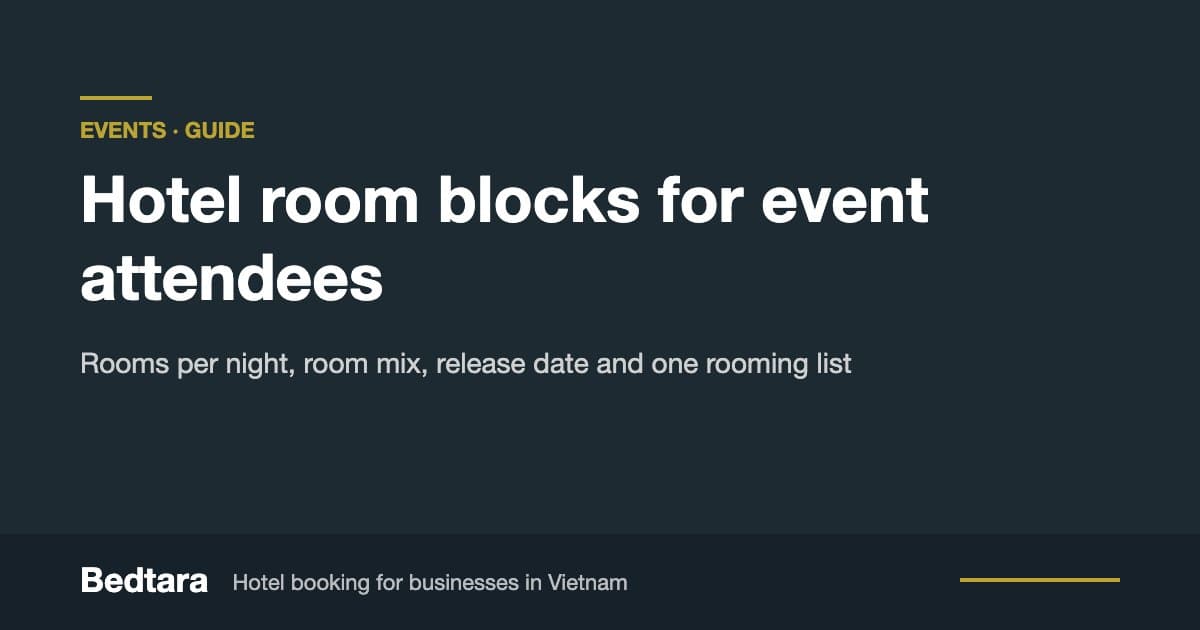 Hotel Room Blocks for Conference and Event Attendees