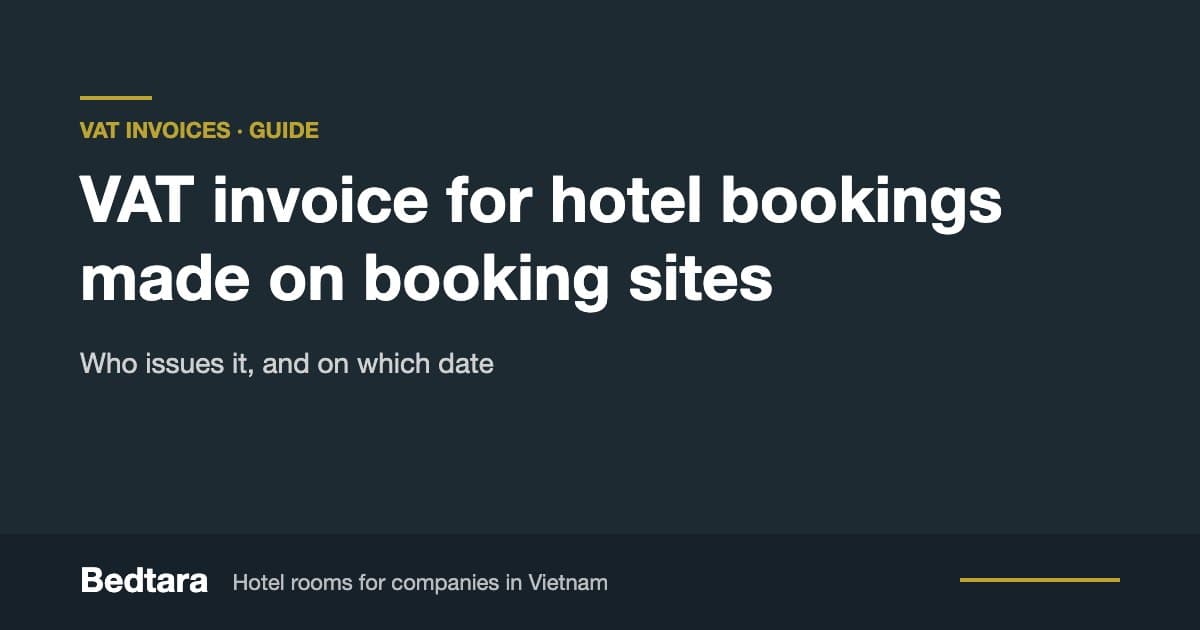 VAT Invoice for OTA Hotel Bookings in Vietnam