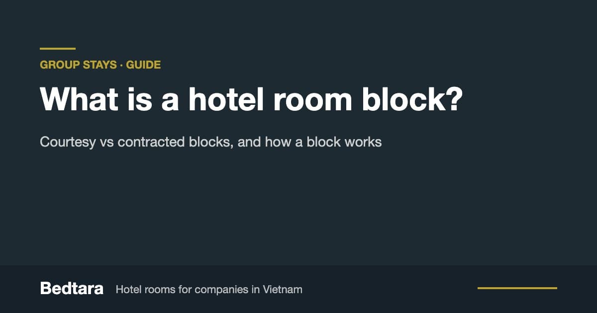 What Is a Hotel Room Block? How It Works for Companies